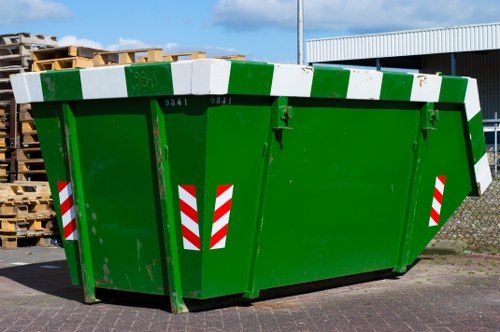 Image showing a commercial waste collection vehicle at a business premises