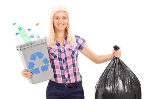 Workers sorting commercial recyclables at a depot near Edmonton EcoPark
